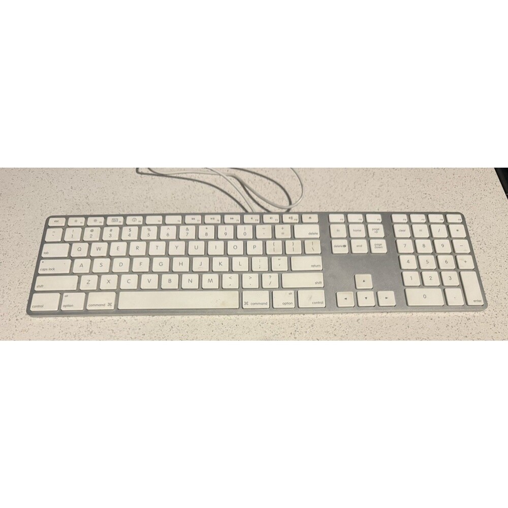 Genuine Apple A1243 Wired USB Keyboard w/ Numeric Keypad for iMac Mac Mini Pro